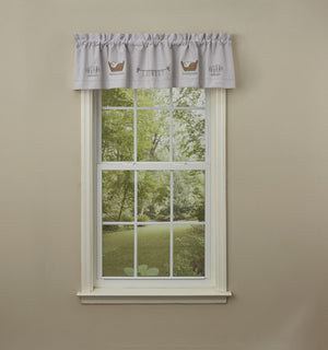 Lined Valance - Laundry Embroidered