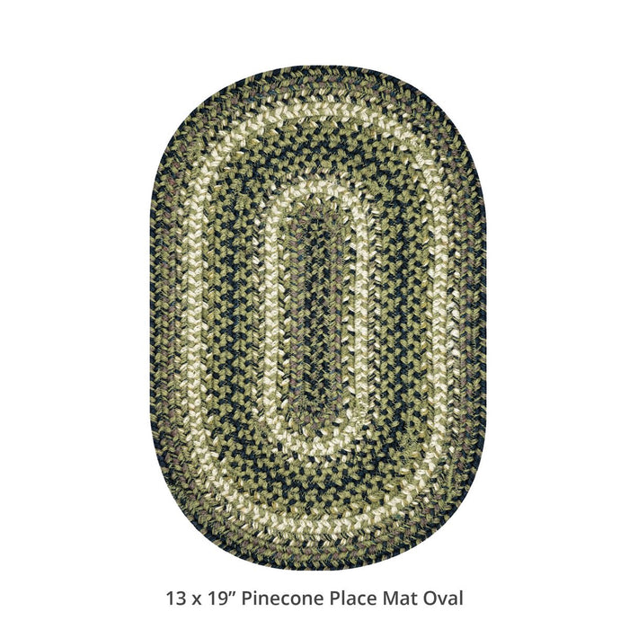 Braided Placemat HS 13x19 Oval - Pinecone