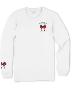 Simply Southern LS Tee - Merry Dog White