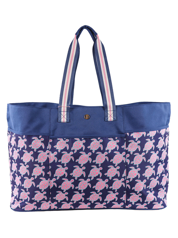 Simply Southern Beach Tote - Turtle Navy