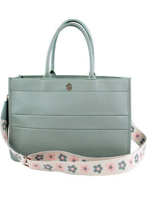 SS Leather Tote - Sage