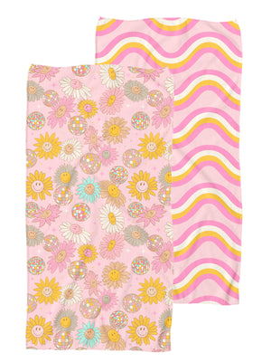 Simply Southern Quick Dry Towel - Flower Smile