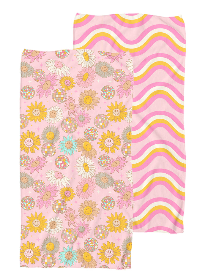 Simply Southern Quick Dry Towel - Flower Smile
