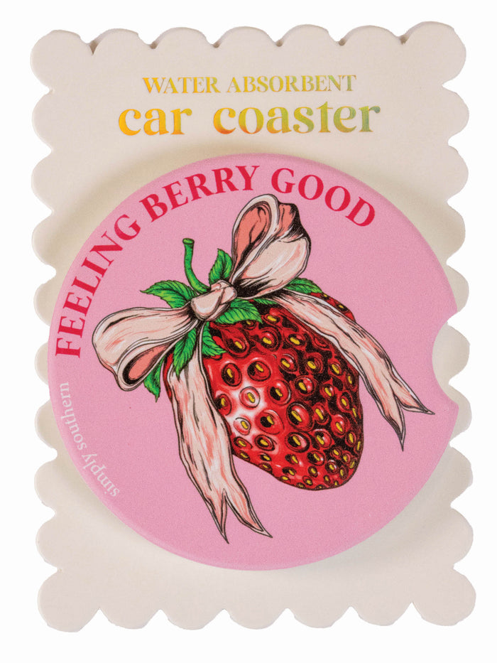 Simply Southern Car Coaster Berry