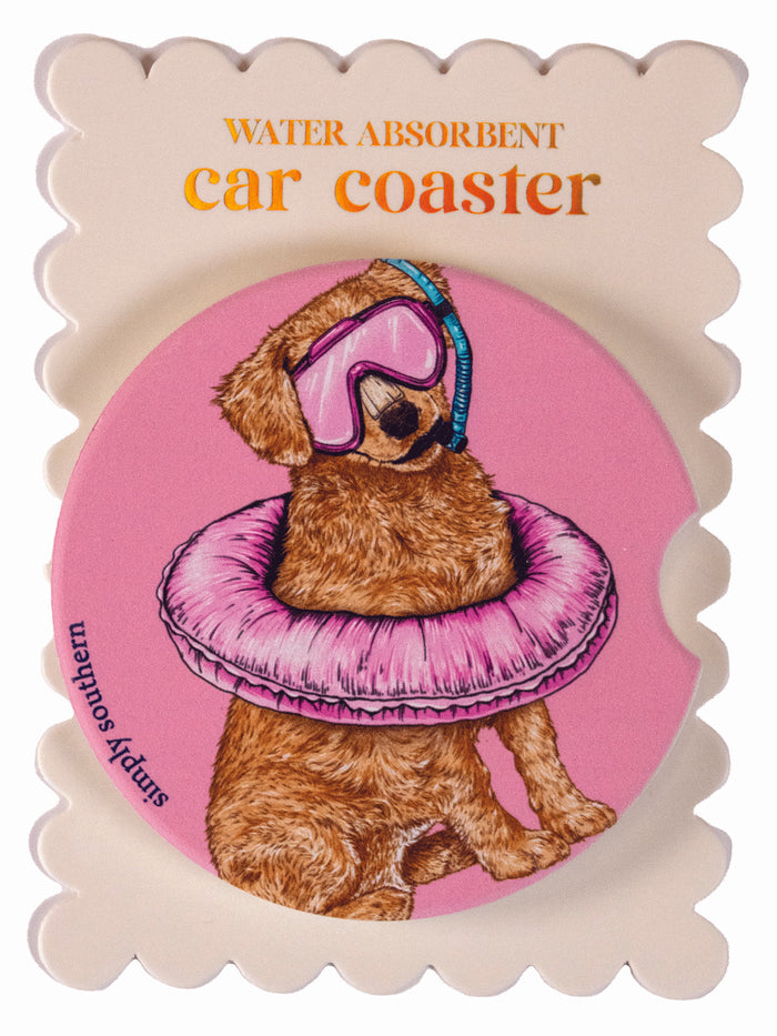 Simply Southern Car Coaster Dog