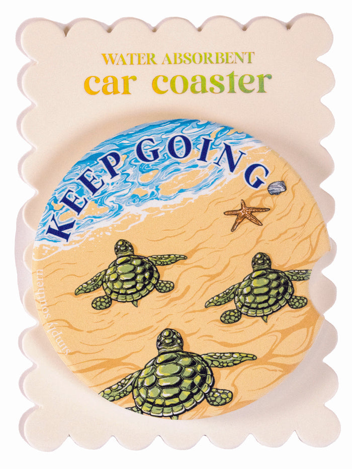 Simply Southern Car Coaster Turtle