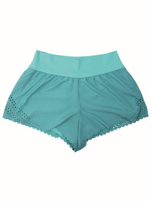 Simply Southern Scalloped Shorts Teal