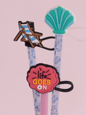 Simply Southern Straw Cover Pack - Flamingo