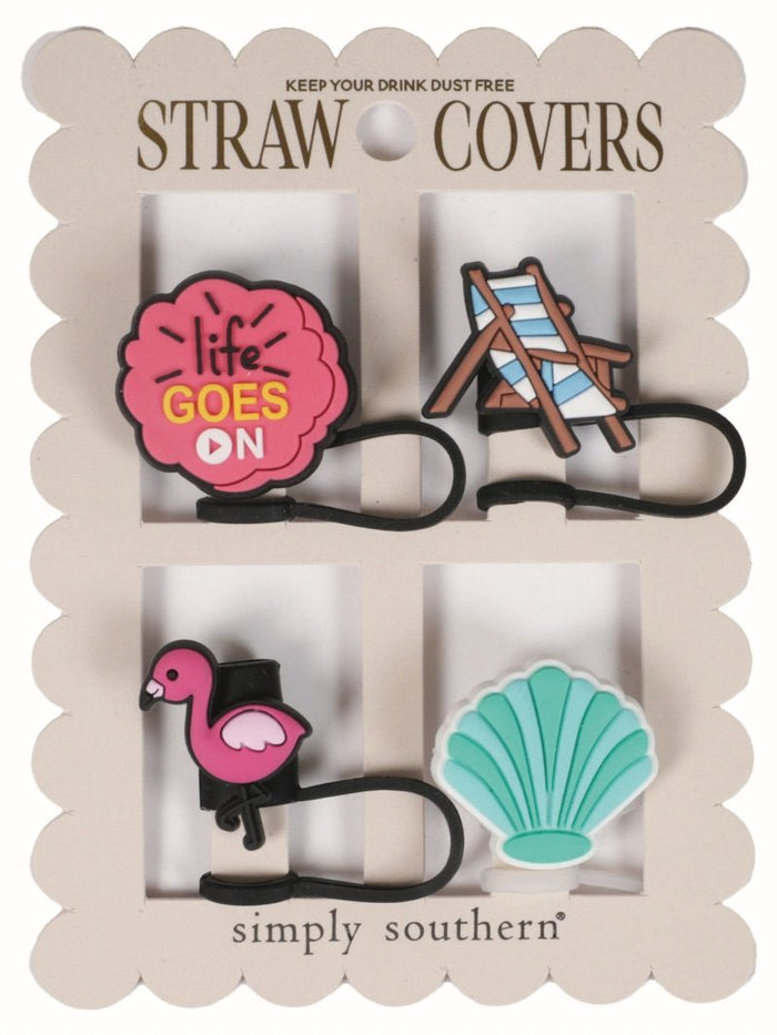 Simply Southern Straw Cover Pack - Flamingo