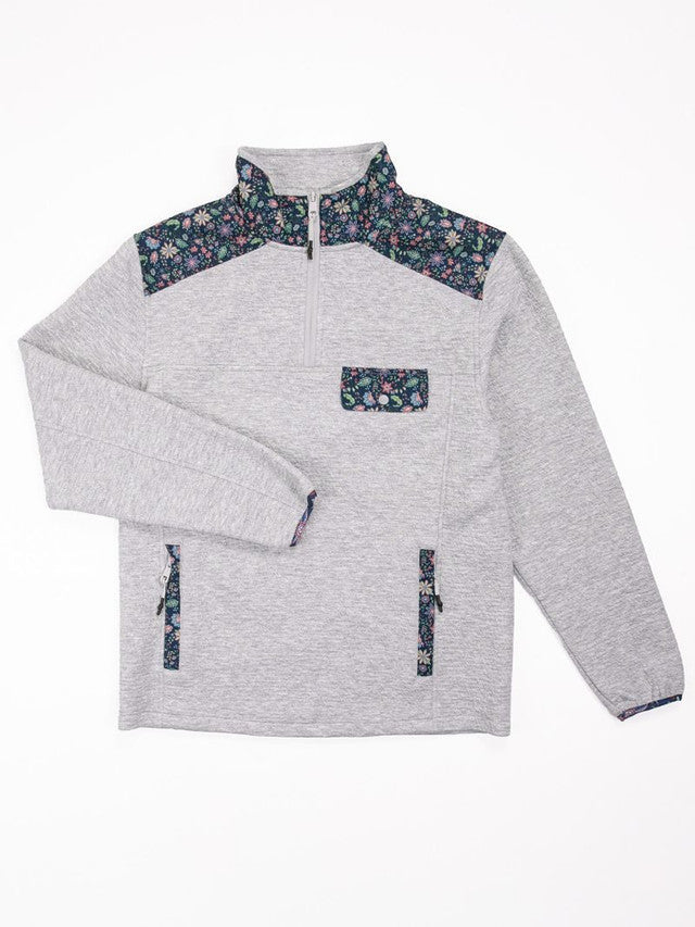 Simply Southern Quarter Zip Heather Grey