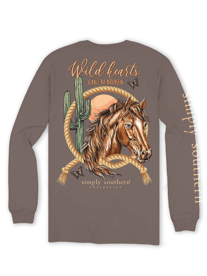 Simply Southern LS Tee - Wildheart Mocha