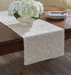 13" x 54" Table Runner - Lace Cream
