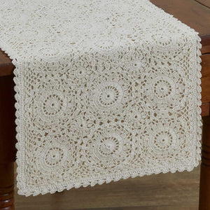 13" x 54" Table Runner - Lace Cream