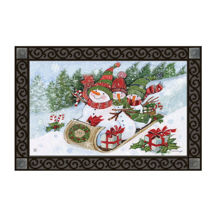 Mat Mate - Sledding Snowmen