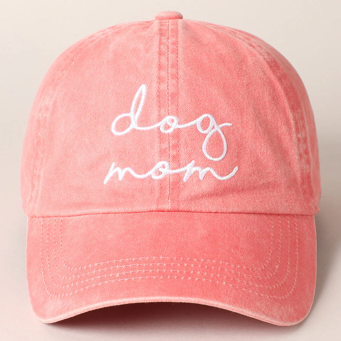 Baseball Cap - Dog Mom Coral