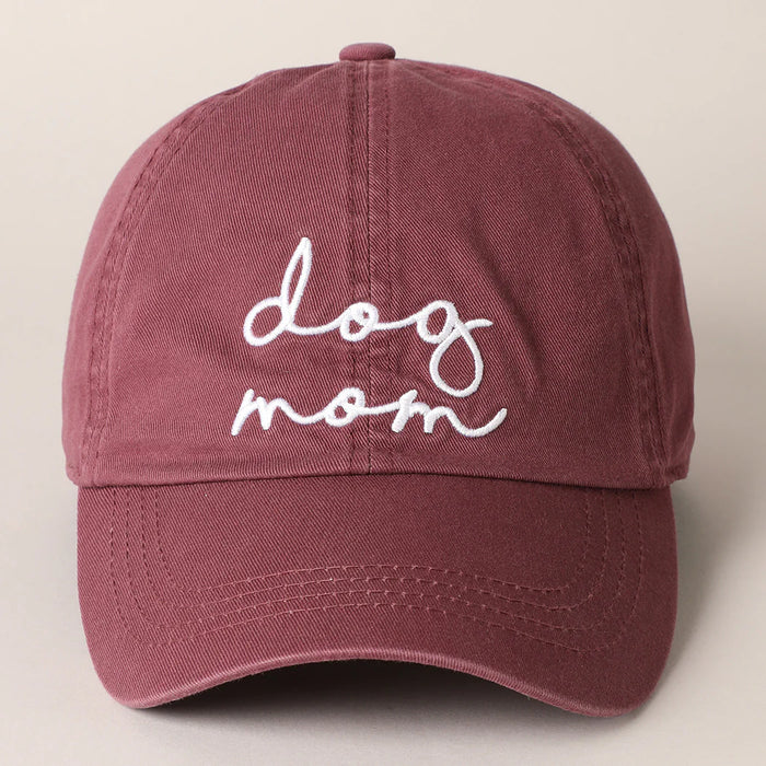 Baseball Cap - Dog Mom Plum