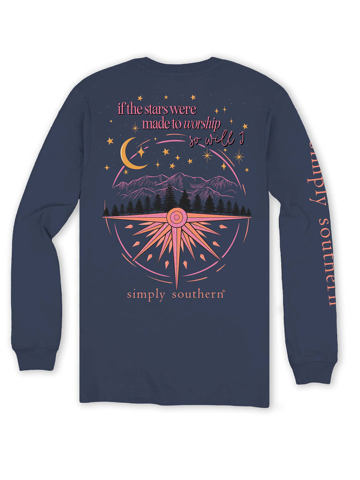 Simply Southern LS Tee - Stars Mirage