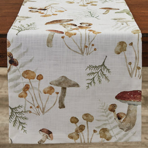 72" Table Runner - Wild Mushrooms