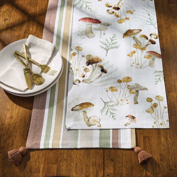 72" Table Runner - Wild Mushrooms