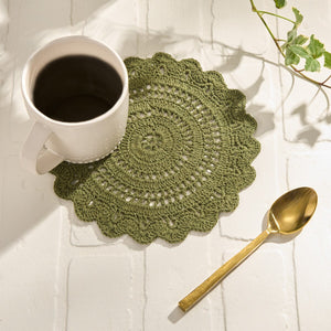 Trivet - Addison Matcha Green Crochet