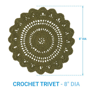 Trivet - Addison Matcha Green Crochet