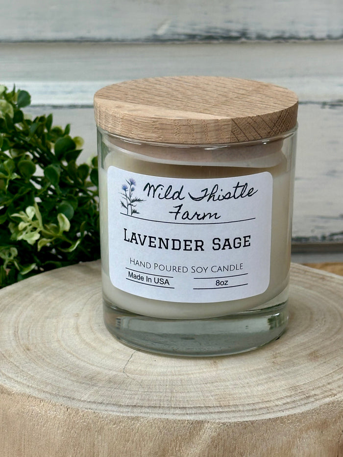 8oz Soy Candle-Lavender Sage