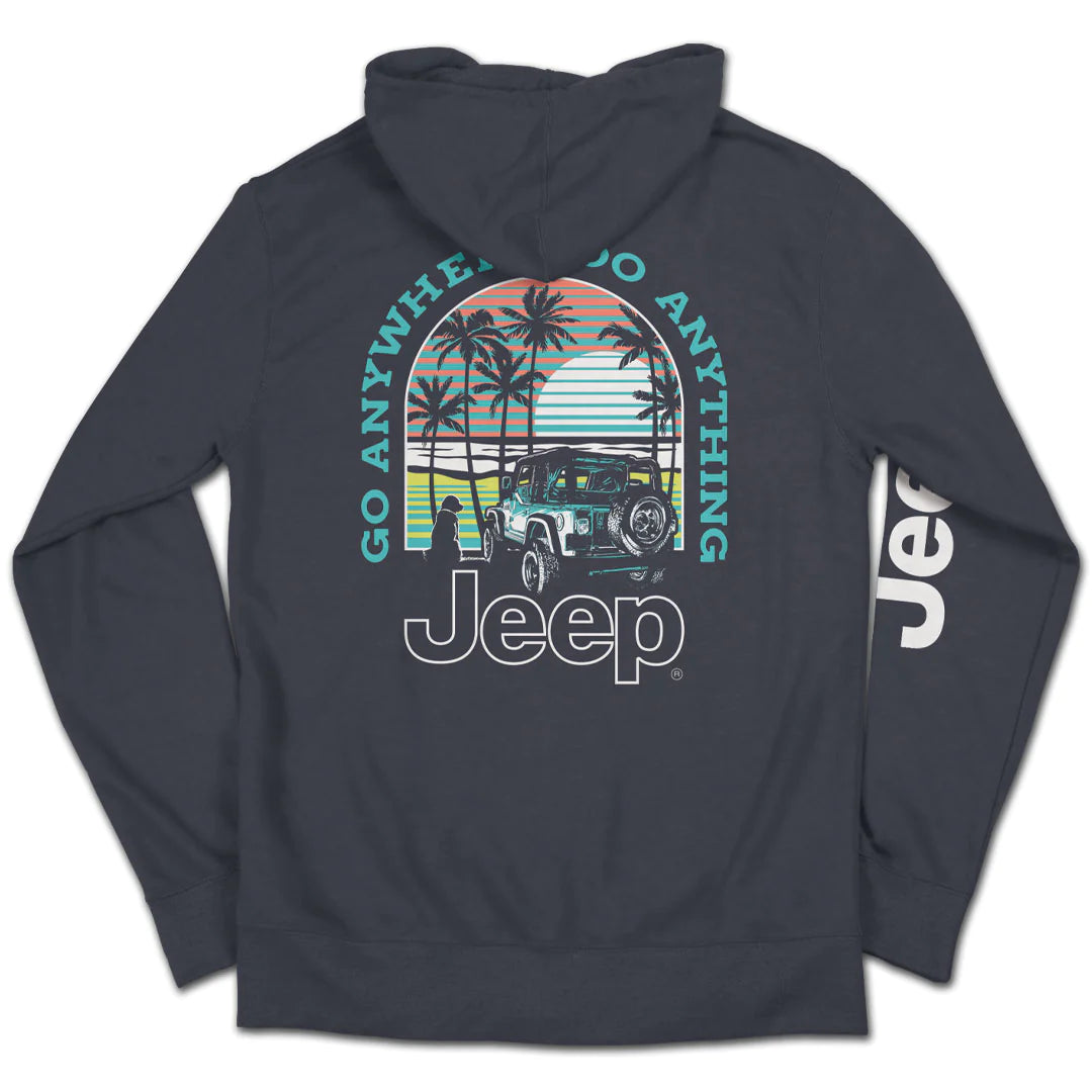 ★JEEP★ Kimos Small Logo Sweatshirt Hoodie - Jeep Sunset Beach – Kimco for the Home
