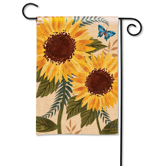 Garden Flag - Sunflower Butterfly
