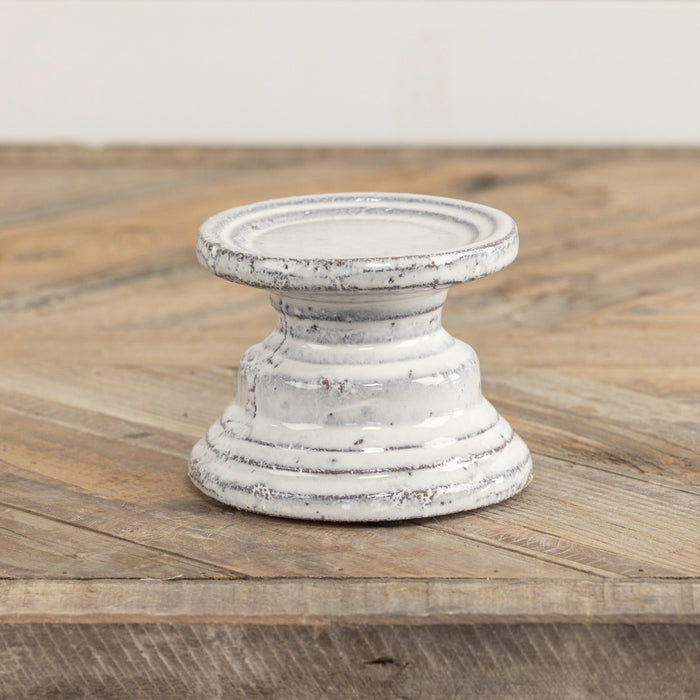 3" Cream Pillar Candle Stand