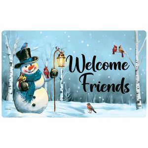 Mat Insert - Snowman Cardinal