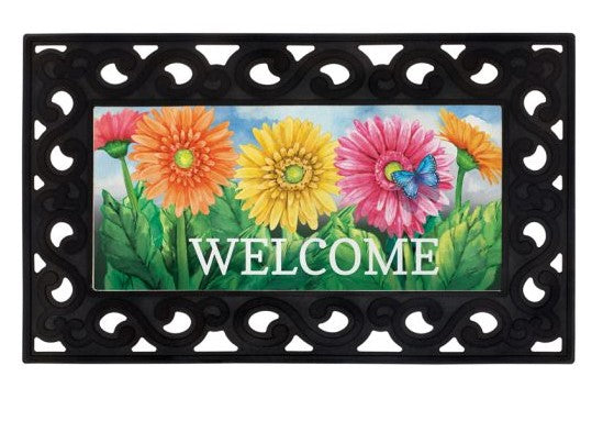 Mini Mat Insert - Gerbera Welcome