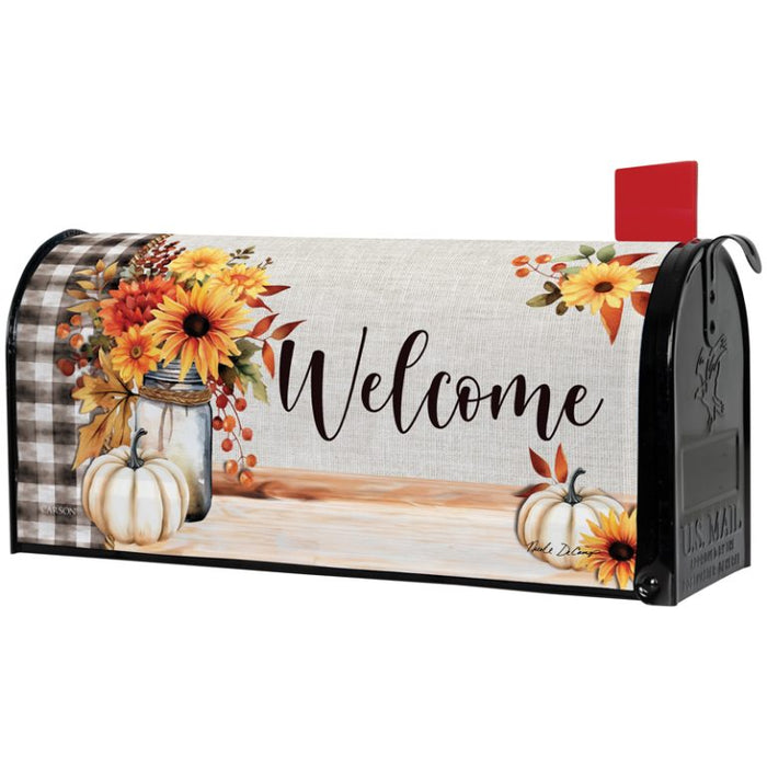 Mailbox Cover - Fall Floral Jar