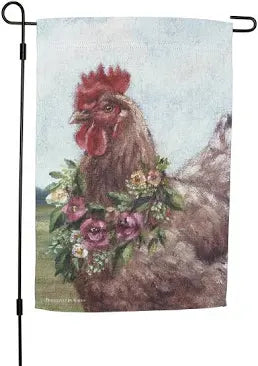 Garden Flag - Floral Chicken