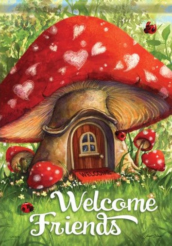 Garden Flag - Mushroom House