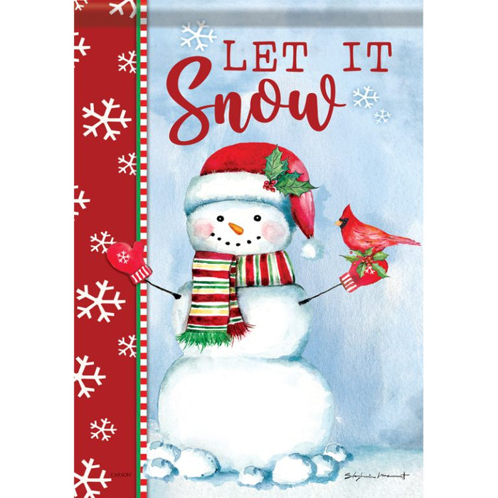 Garden Flag - Snowman Cardinal