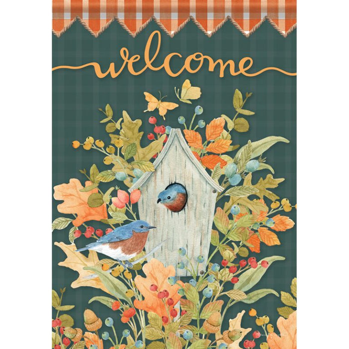 Garden Flag - Harvest Bluebird House
