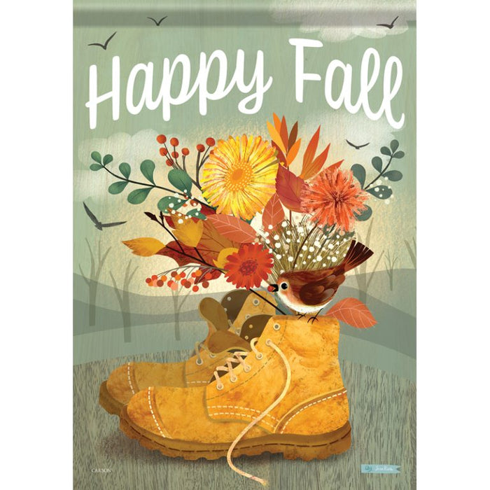 Standard Flag - Fall Floral Boots