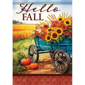 Standard Flag - Hello Fall Wagon