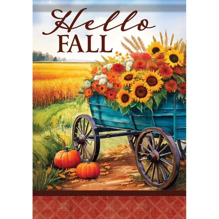 Standard Flag - Hello Fall Wagon