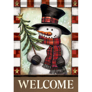 Standard Flag - Snowman Welcome
