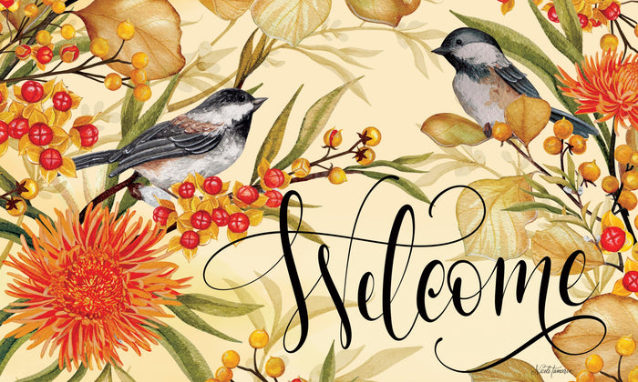 Mat Insert - Chickadees and Berries
