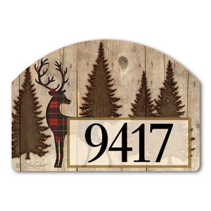 Yard DeSign - Plaid Deer Silhouette