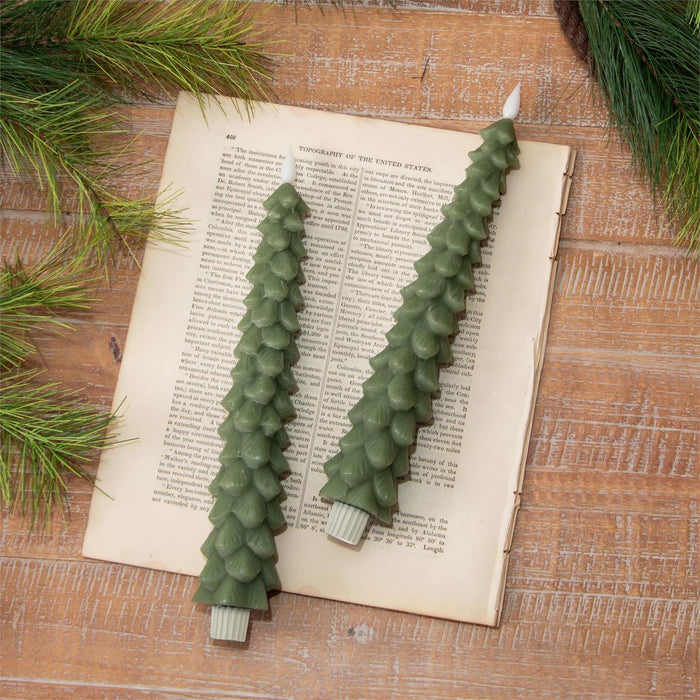 LED Christmas Tree Taper Candle