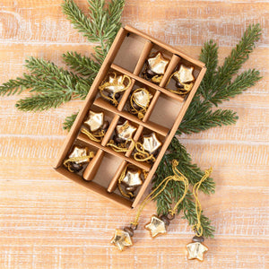 Gold Glass Star Ornaments