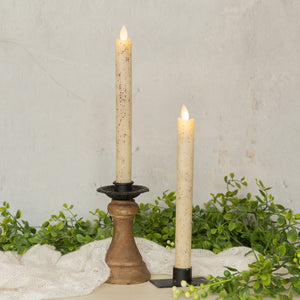 9.5" Moving Flame Cream Taper Candle (Set 2)