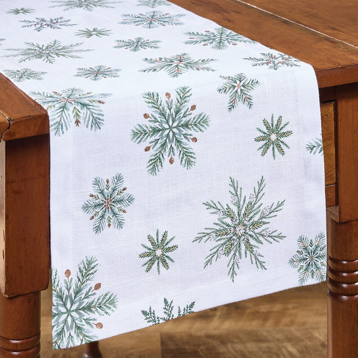 36" Table Runner - Holiday Snowfall