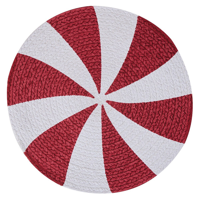 Placemat - Braided Peppermint Candy