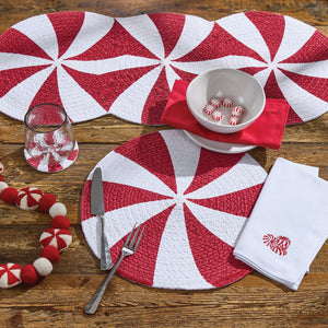 Placemat - Braided Peppermint Candy