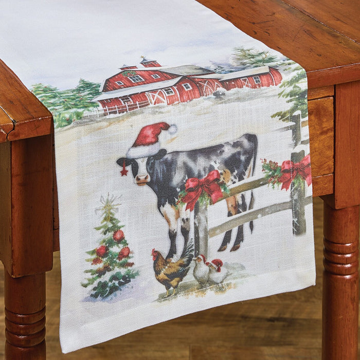 13" x 54" Table Runner - Christmas At The Farm