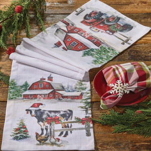 13" x 54" Table Runner - Christmas At The Farm